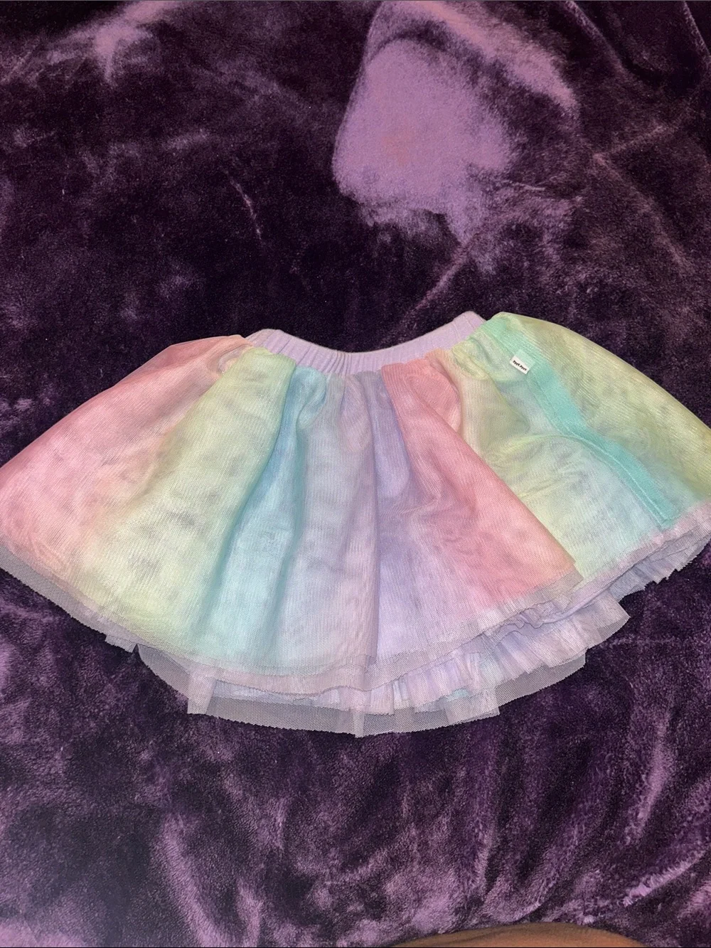 Little Sleepies Girls Pastel Rainbow Tulle Skirt